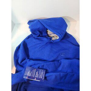 NWT Champion Hoodie Mens Medium Blue Sweatshirt Pullover Authentic Athleticwear
